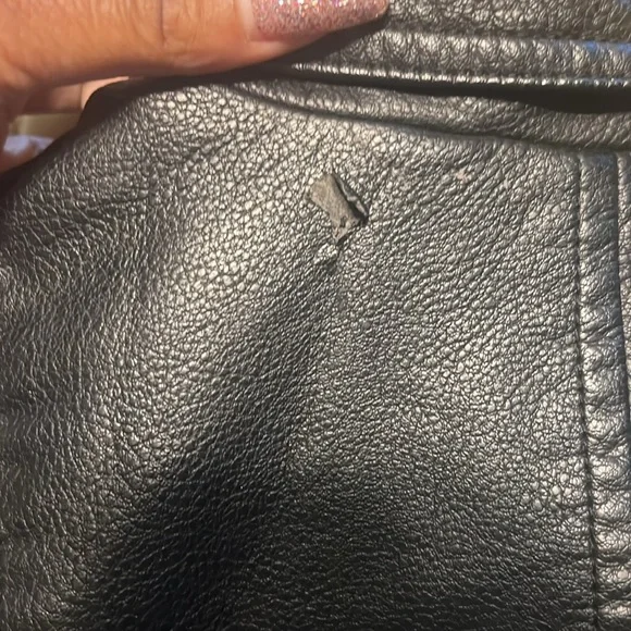 Black “vegan” Leather Express Moto-Jacket - Picture 8 of 8